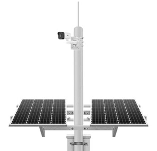 Solar security camera mast concept